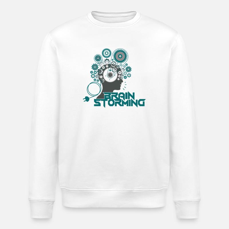 Brainstorming Head – Büro & Office Ideen - Stanley/Stella Unisex Bio-Sweatshirt ROLLER - Weiß