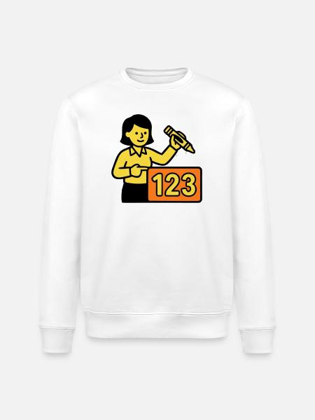 Enseignant Math 123 School - Sweat bio ROLLER Stanley/Stella Unisexe - blanc