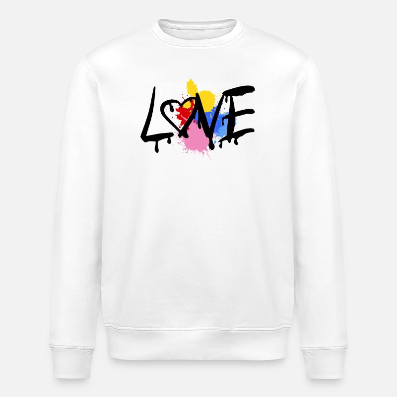 Love - Stanley/Stella ROLLER Unisex Organic Sweatshirt - white