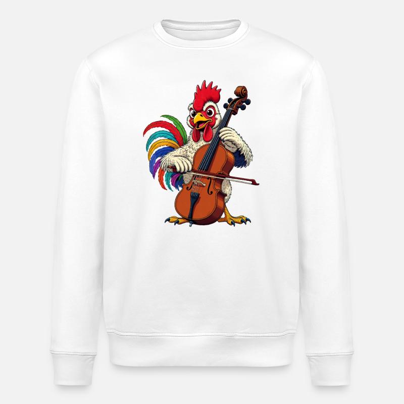 Hahn joue du violoncelle - Sweat bio ROLLER Stanley/Stella Unisexe - blanc