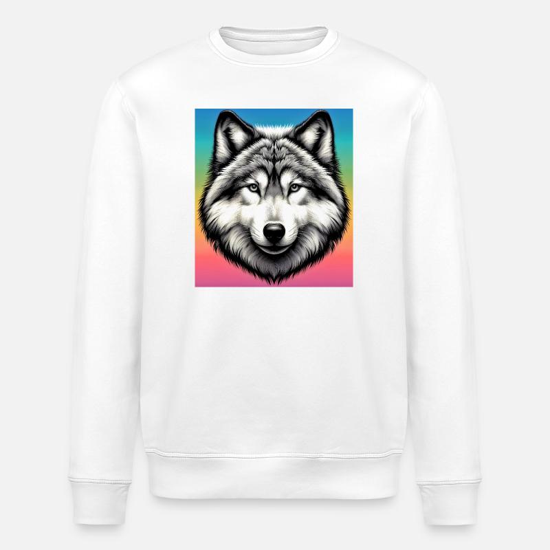 Loup - Sweat bio ROLLER Stanley/Stella Unisexe - blanc