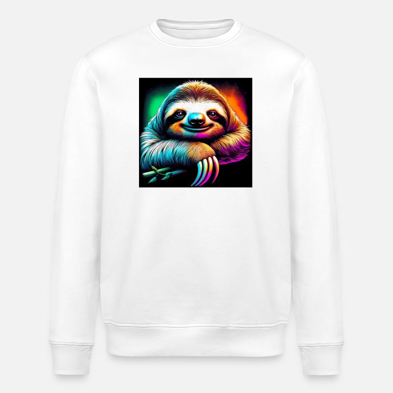 sloth - Stanley/Stella ROLLER Unisex Organic Sweatshirt - white