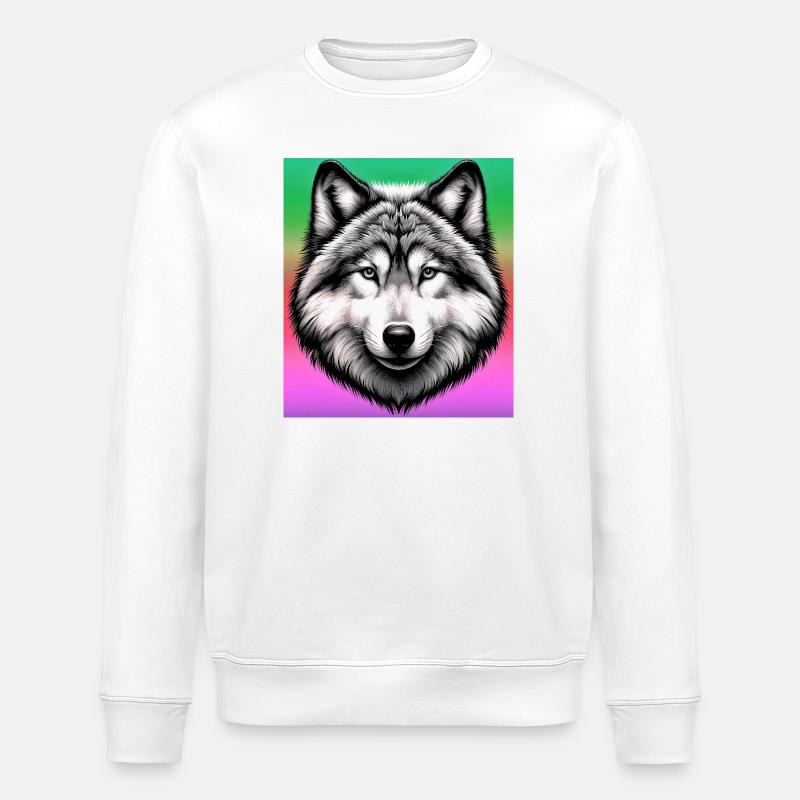 Wolf - Stanley/Stella Unisex Bio-Sweatshirt ROLLER - Weiß