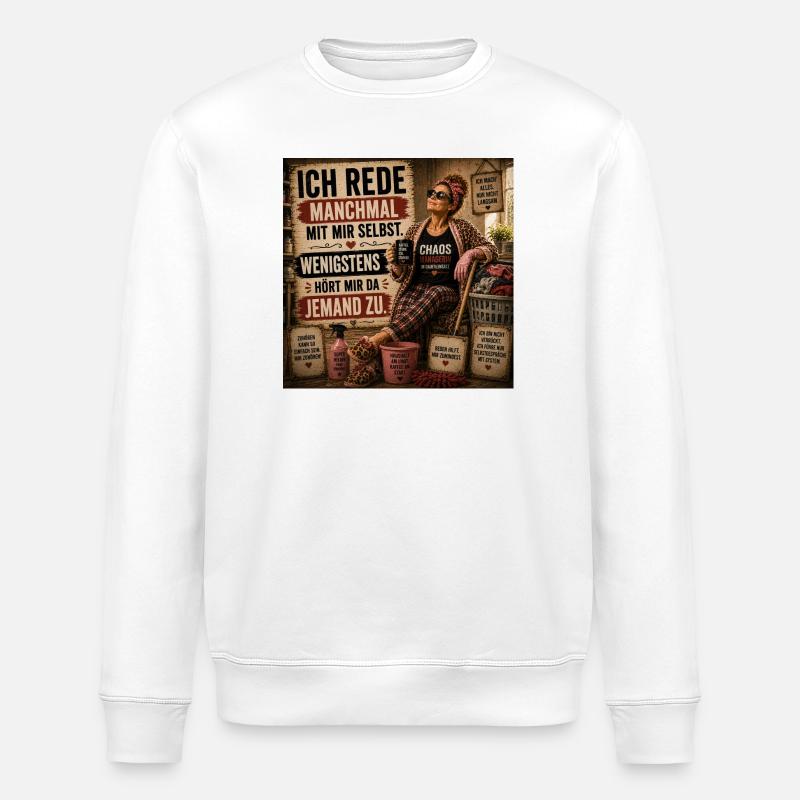 Chaosmanagerin im Dauereinsatz - Stanley/Stella Unisex Bio-Sweatshirt ROLLER - Weiß