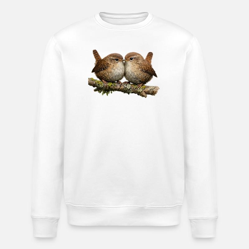 Zaunkönige am Stiel - Stanley/Stella Unisex Bio-Sweatshirt ROLLER - Weiß