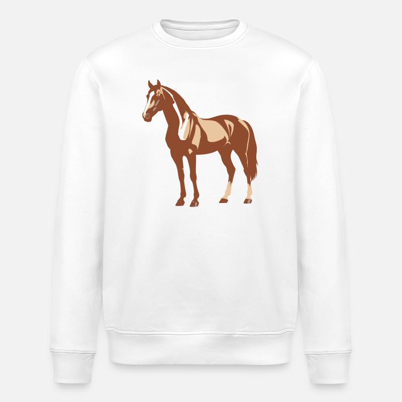 Conception de chevaux - Sweat bio ROLLER Stanley/Stella Unisexe - blanc