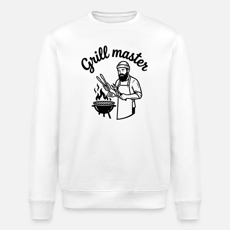 barbecue - Stanley/Stella ROLLER Unisex Organic Sweatshirt - white