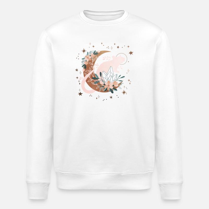 Himmlische Mondratte - Stanley/Stella Unisex Bio-Sweatshirt ROLLER - Weiß