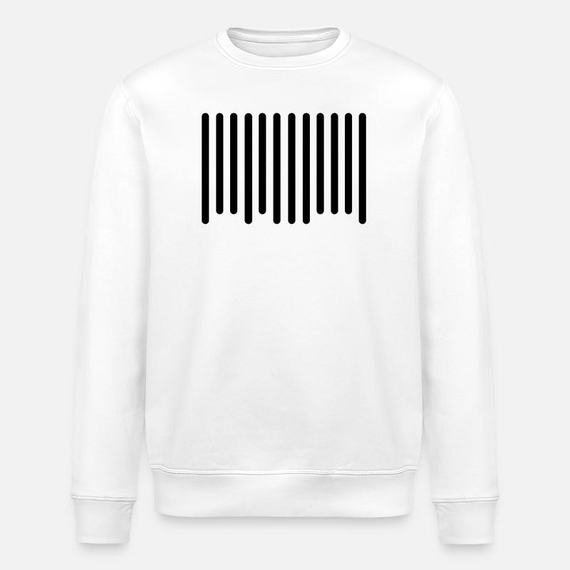 barcode - Stanley/Stella ROLLER Unisex Organic Sweatshirt - white