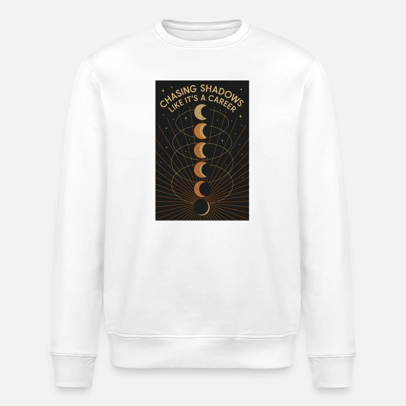 Chasse à l’Ombre | Éclipse solaire - Sweat bio ROLLER Stanley/Stella Unisexe - blanc