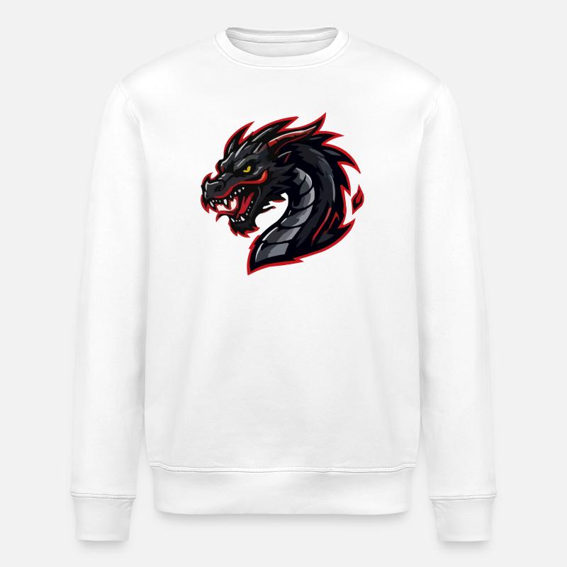 drache-esports - Stanley/Stella Unisex Bio-Sweatshirt ROLLER - Weiß