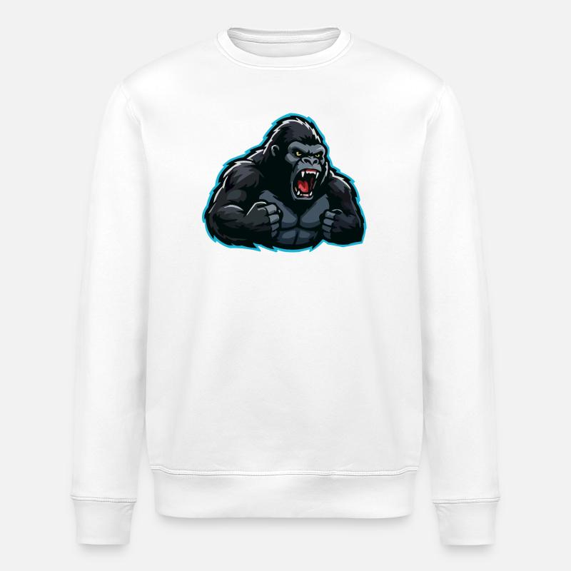 Esports Gorilla Stil - Stanley/Stella Unisex Bio-Sweatshirt ROLLER - Weiß