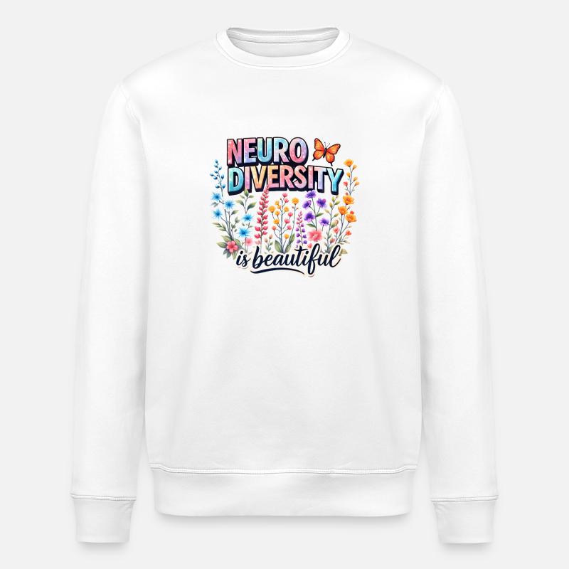 La neurodiversité est belle, Bloom - Sweat bio ROLLER Stanley/Stella Unisexe - blanc