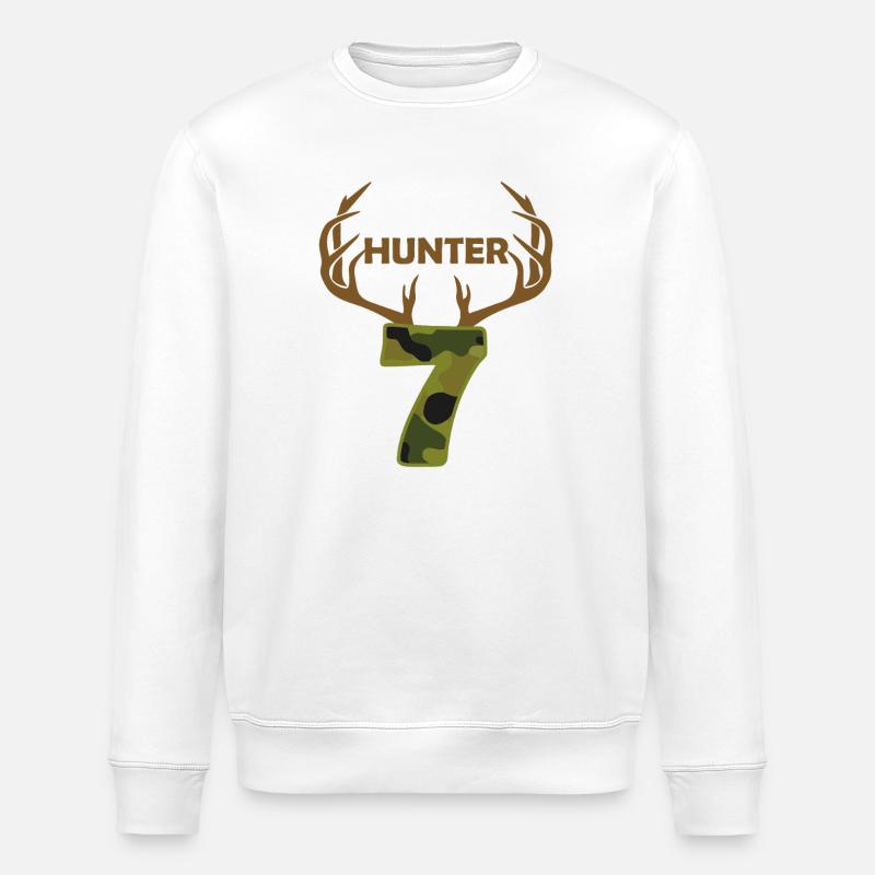 Dieser Little Hunter 7 Tarnung - Stanley/Stella Unisex Bio-Sweatshirt ROLLER - Weiß