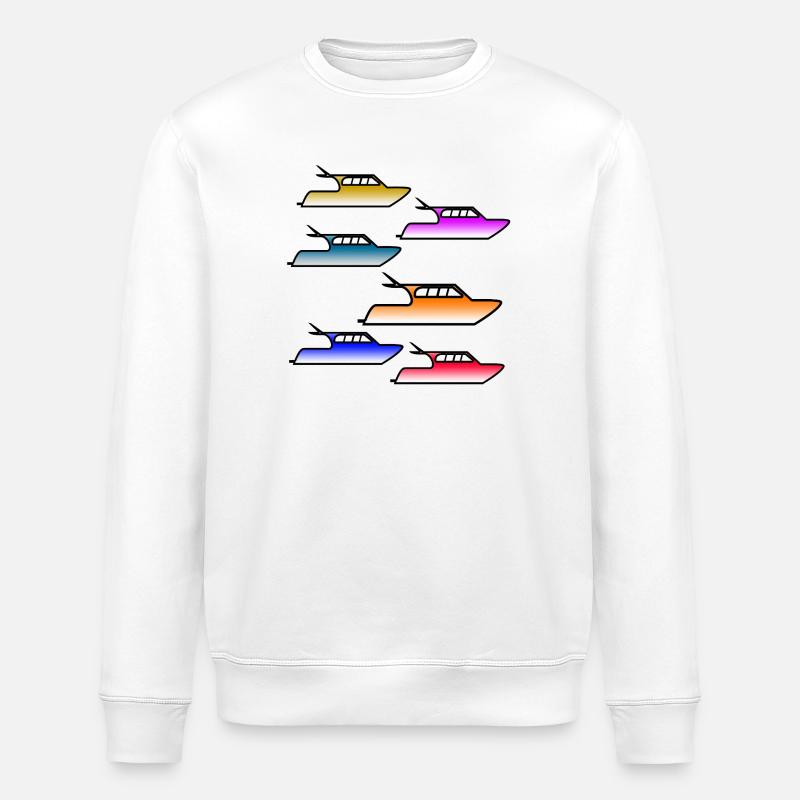 Motorboote - Stanley/Stella Unisex Bio-Sweatshirt ROLLER - Weiß