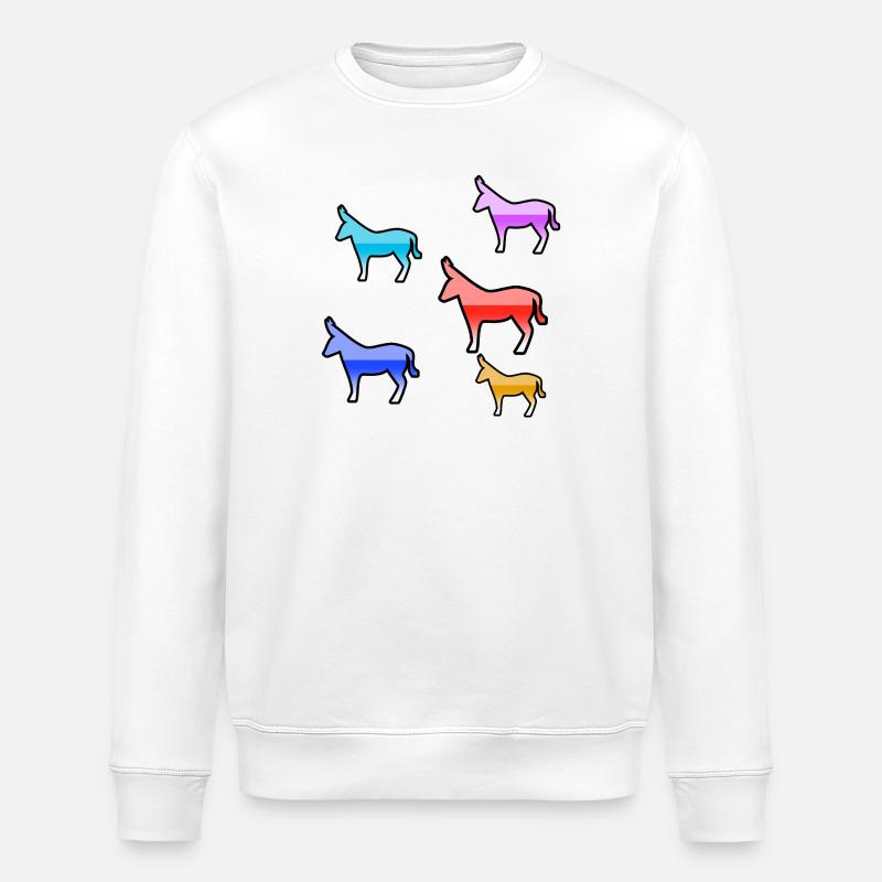 donkey - Stanley/Stella ROLLER Unisex Organic Sweatshirt - white