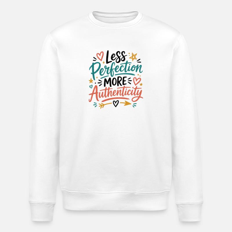 Illustration de l’authenticité sur la perfection - Sweat bio ROLLER Stanley/Stella Unisexe - blanc