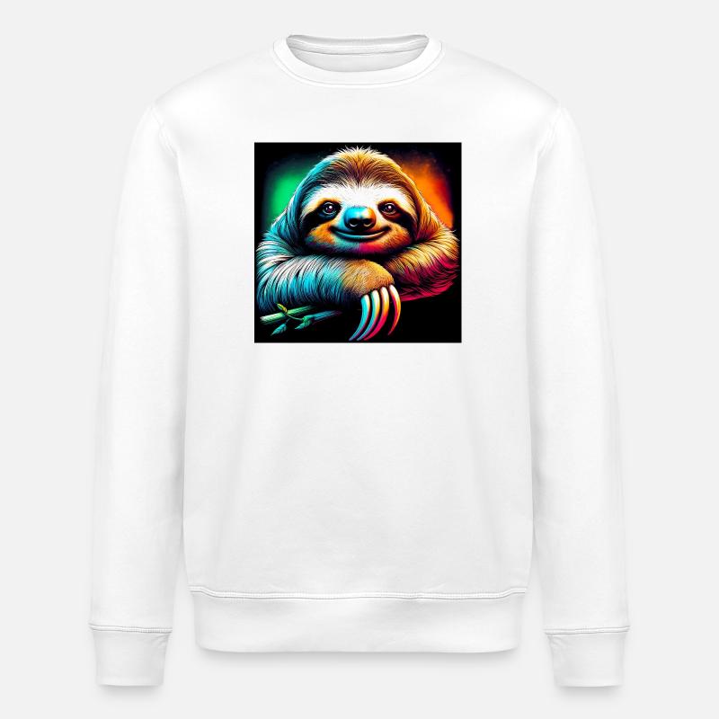 Faultier - Stanley/Stella Unisex Bio-Sweatshirt ROLLER - Weiß