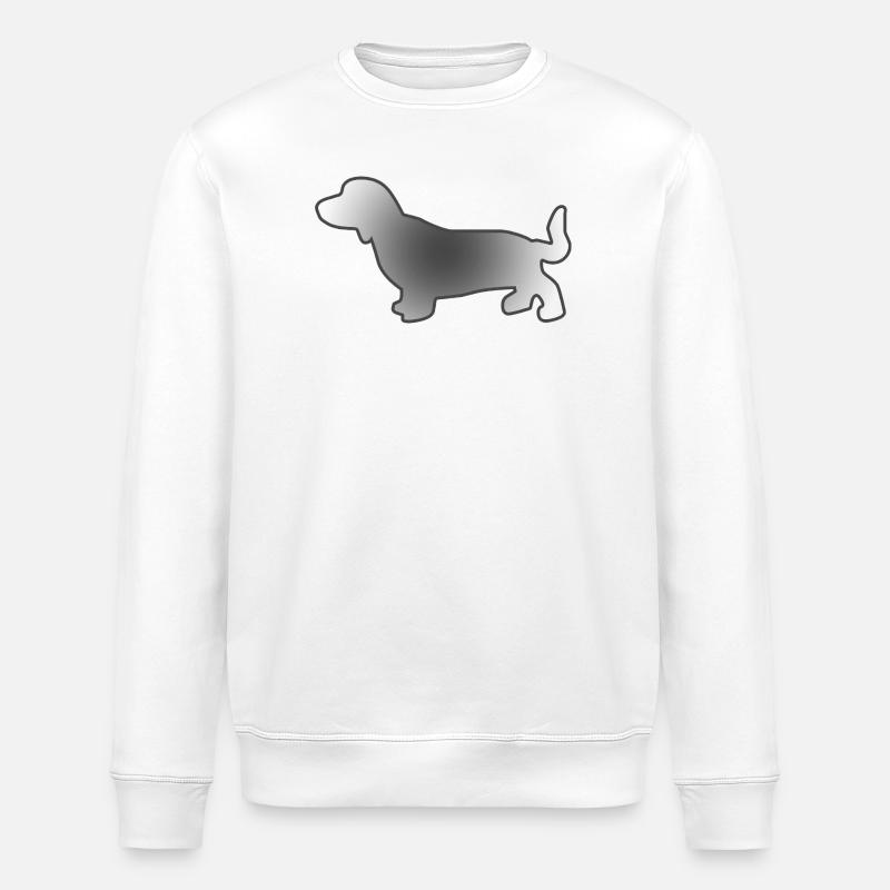 Dachshund - Stanley/Stella ROLLER Unisex Organic Sweatshirt - white