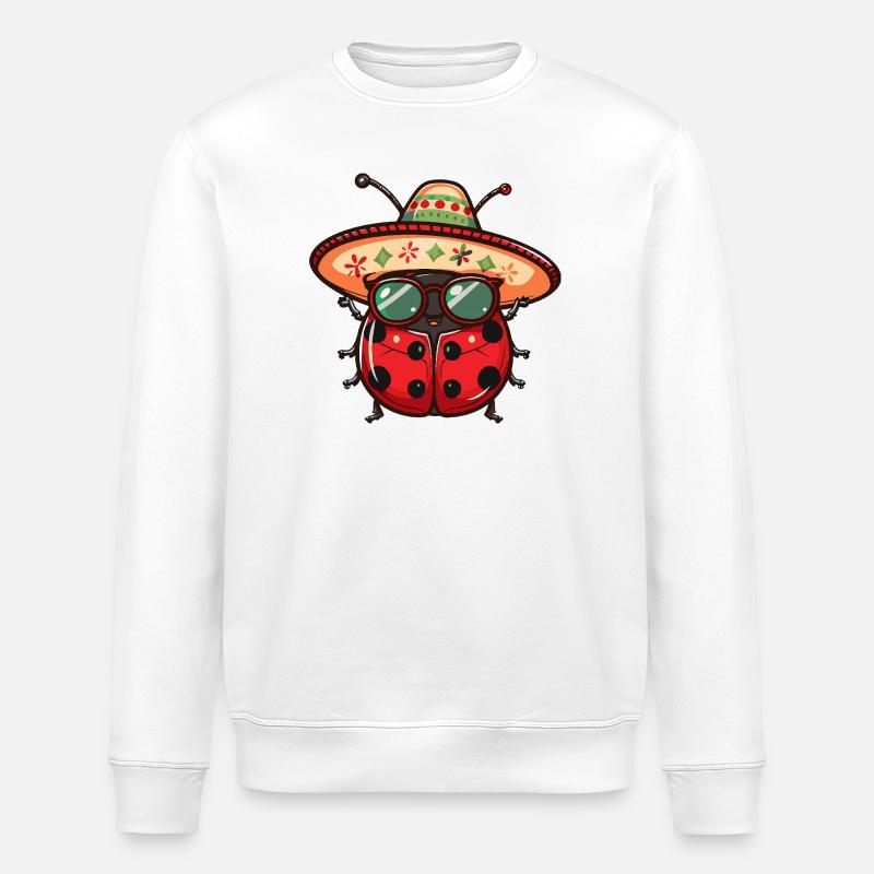 Ladybug Sombrero - Stanley/Stella ROLLER Unisex Organic Sweatshirt - white