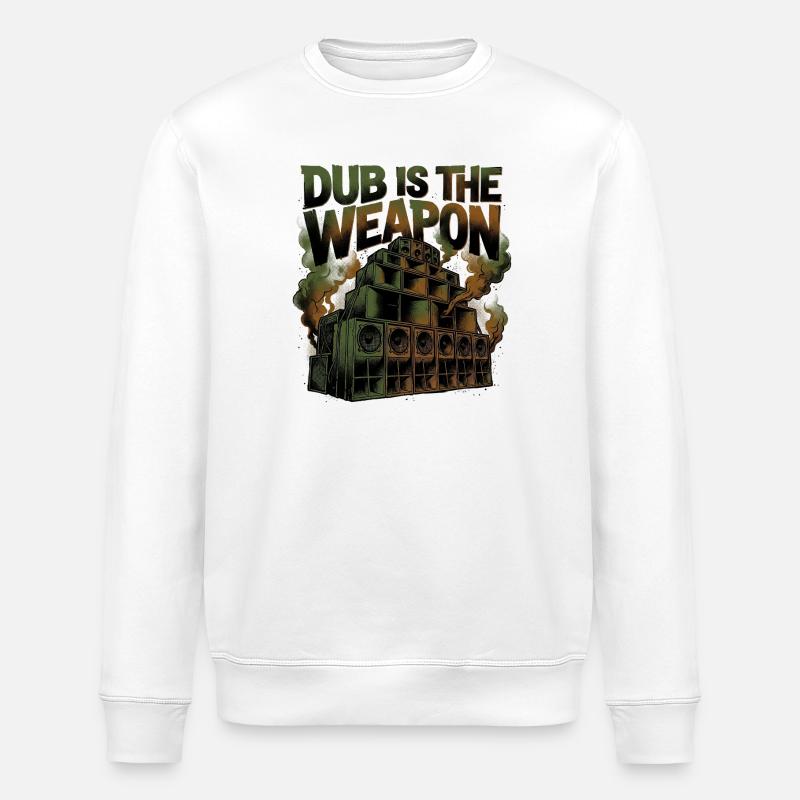 Reggae Dub Is The Weapon - Stanley/Stella ROLLER Unisex Organic Sweatshirt - white