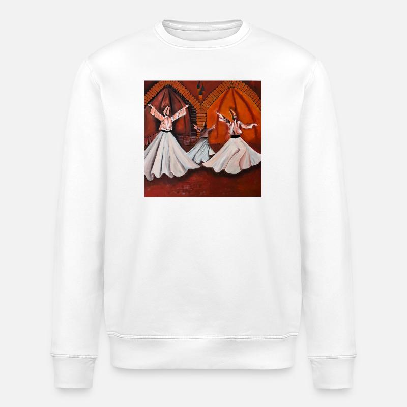 Sema - Der mystische Lichttanz - Stanley/Stella Unisex Bio-Sweatshirt ROLLER - Weiß