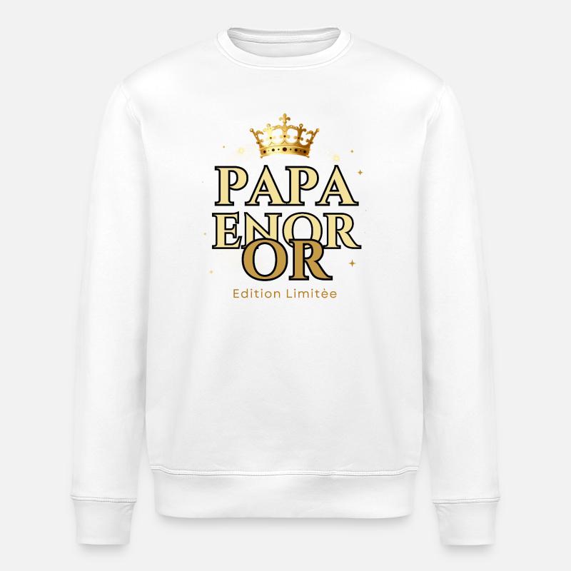 Papa Roi Edition Limitée - Sweat bio ROLLER Stanley/Stella Unisexe - blanc