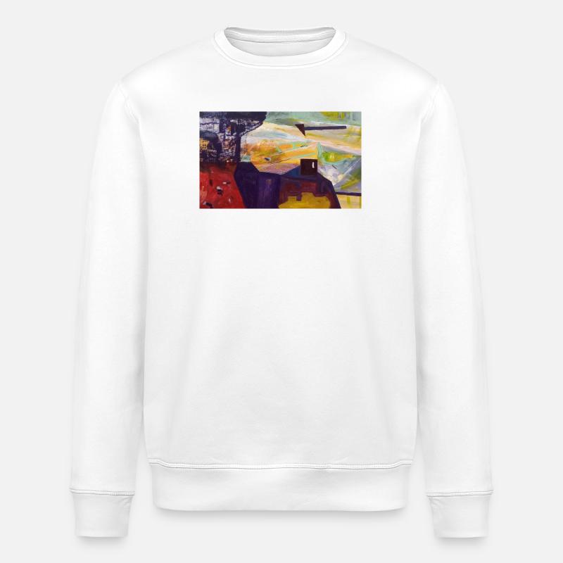 Abstract Urban Landscape - Stanley/Stella ROLLER Unisex Organic Sweatshirt - white
