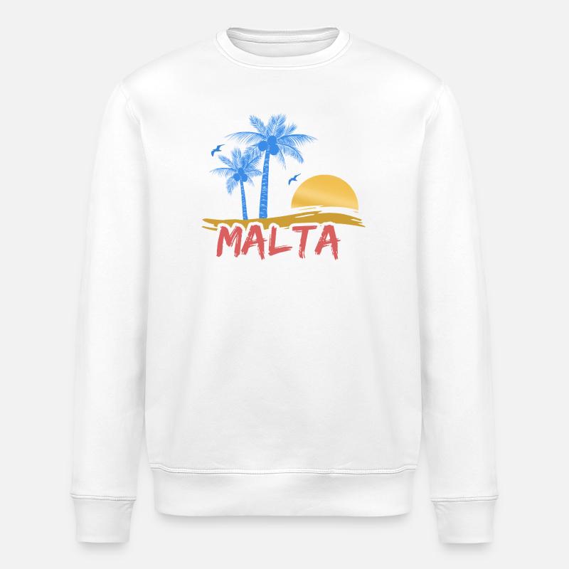 Malta - Stanley/Stella ROLLER Unisex Organic Sweatshirt - white