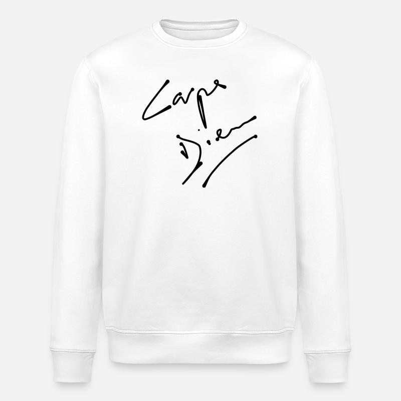 Carpe Diem - Stanley/Stella ROLLER Unisex Organic Sweatshirt - white