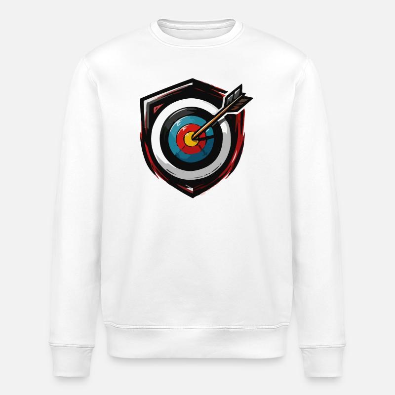 Arrow hits centre Bullseye - Stanley/Stella ROLLER Unisex Organic Sweatshirt - white