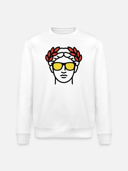 Roman Statue Sunglasses Ancient Art - Stanley/Stella ROLLER Unisex Organic Sweatshirt - white