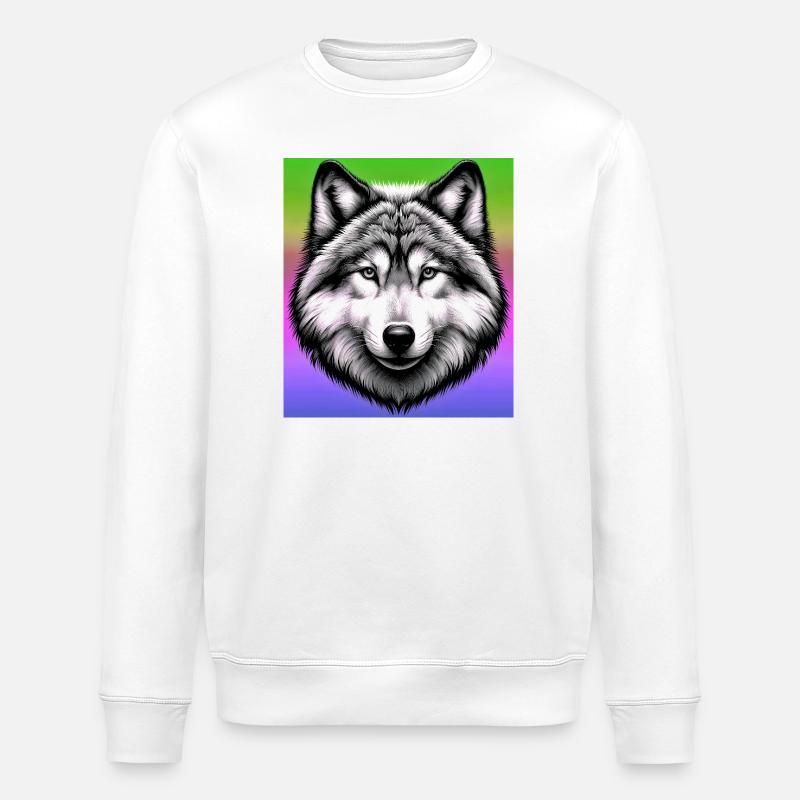 Loup - Sweat bio ROLLER Stanley/Stella Unisexe - blanc