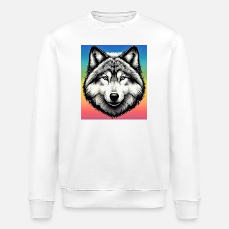 Wolf - Stanley/Stella ROLLER Unisex Organic Sweatshirt - white