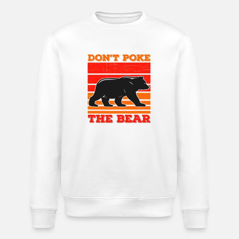 Dont Poke The Bear Sunset - Stanley/Stella ROLLER Unisex Organic Sweatshirt - white