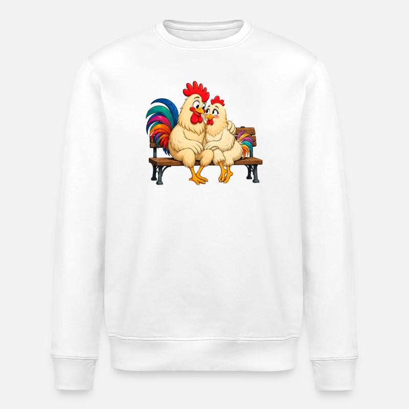 Hahn und Henne - Stanley/Stella Unisex Bio-Sweatshirt ROLLER - Weiß