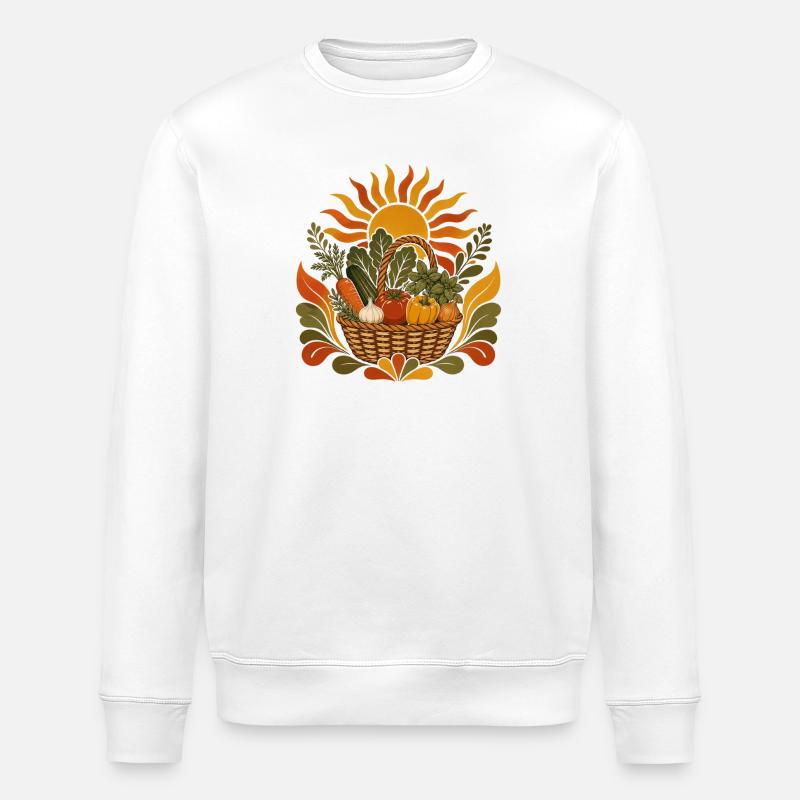 Panier de récolte d’été - Sweat bio ROLLER Stanley/Stella Unisexe - blanc