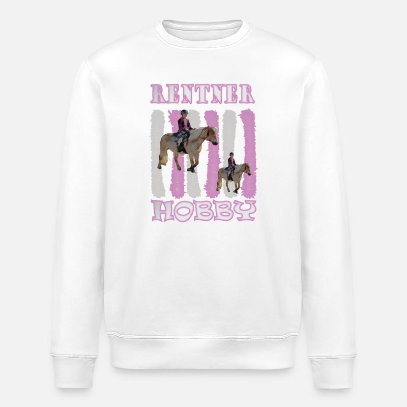 Rentner Hobby Reiten - Stanley/Stella Unisex Bio-Sweatshirt ROLLER - Weiß