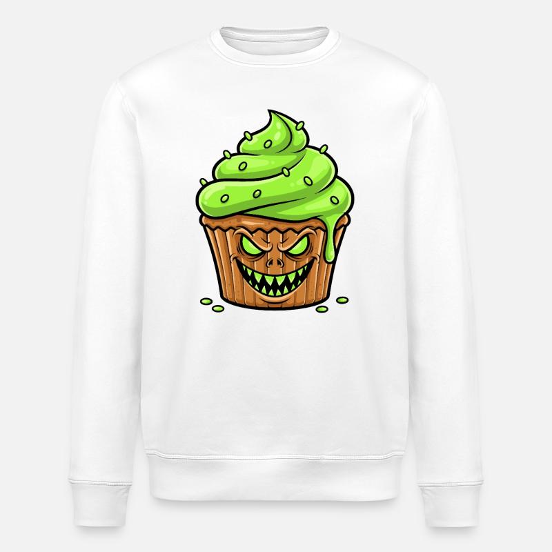 Cupcake Green effrayant - Sweat bio ROLLER Stanley/Stella Unisexe - blanc
