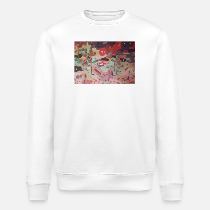 Abstrakter Garten der Farben - Stanley/Stella Unisex Bio-Sweatshirt ROLLER - Weiß