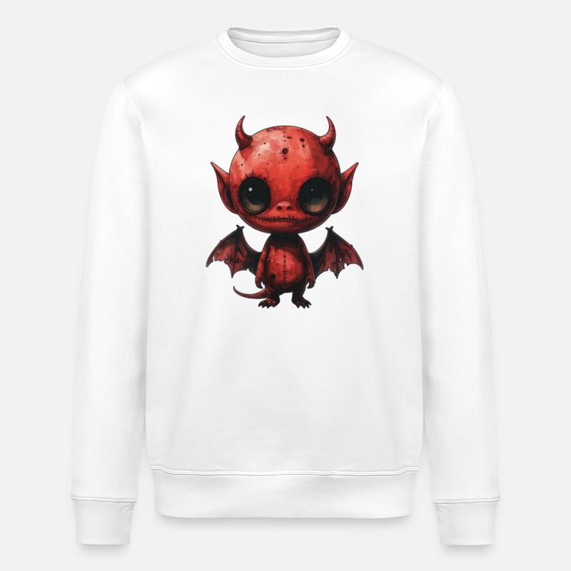 Creepy Cute Red Devil - Stanley/Stella Unisex Bio-Sweatshirt ROLLER - Weiß