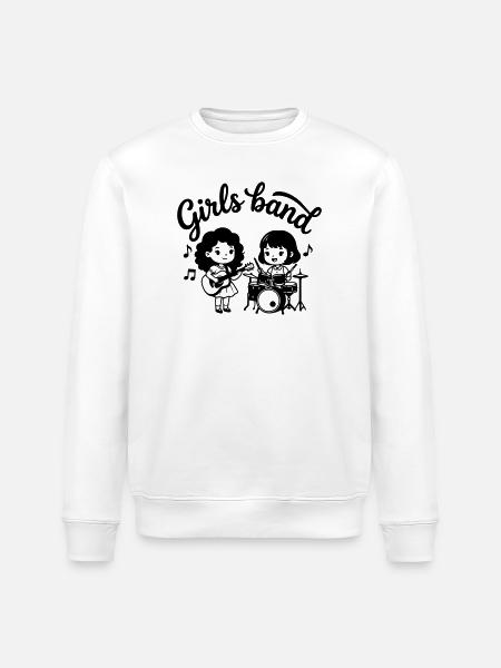 girls band - Stanley/Stella ROLLER Unisex Organic Sweatshirt - white
