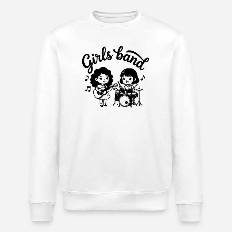 girls band - Stanley/Stella ROLLER Unisex Organic Sweatshirt - white
