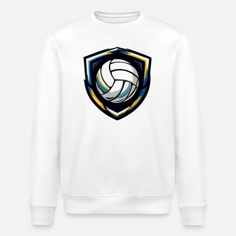 Emblème du bouclier de volley-ball - Sweat bio ROLLER Stanley/Stella Unisexe - blanc