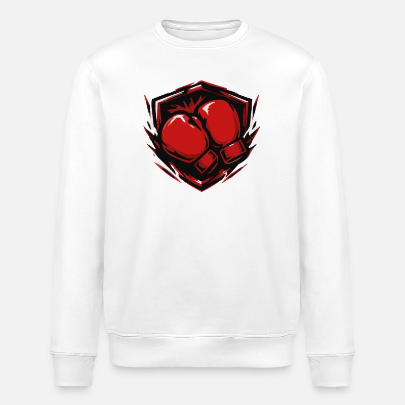 Boxing Boxing Gloves Shield - Stanley/Stella ROLLER Unisex Organic Sweatshirt - white