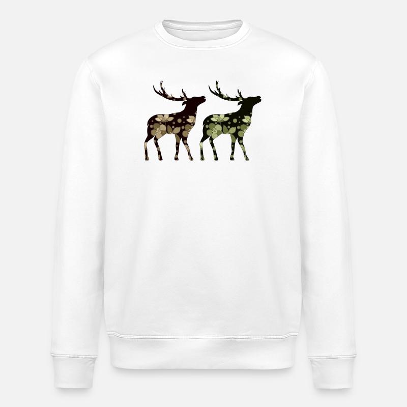Deer - Stanley/Stella ROLLER Unisex Organic Sweatshirt - white