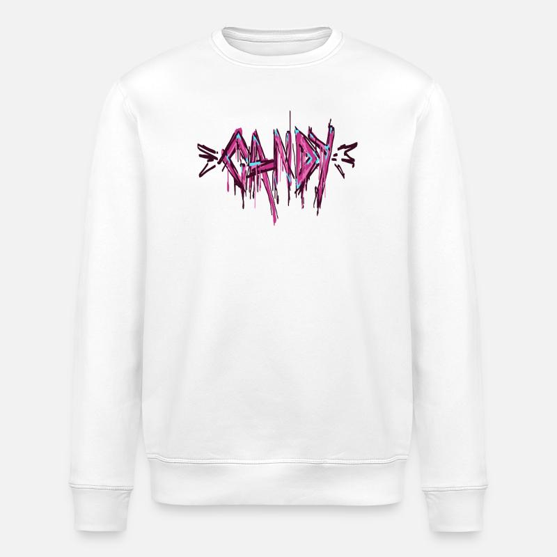 Candy inscription - Stanley/Stella ROLLER Unisex Organic Sweatshirt - white