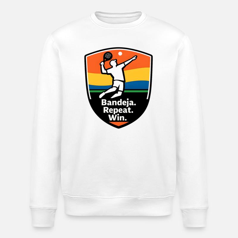 Bandeja Repeat Win Schild - Stanley/Stella Unisex Bio-Sweatshirt ROLLER - Weiß