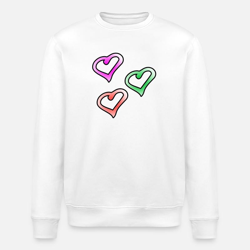 Cœur - Sweat bio ROLLER Stanley/Stella Unisexe - blanc