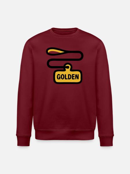 Dog Leash Golden Retriever Walk - Stanley/Stella ROLLER Unisex Organic Sweatshirt - white